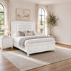 Queen Bedroom Set, White Wood, 3 Piece Set with 2 Nightstands