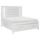 Queen Bedroom Set, White Wood, 2 Piece Set with Nightstand