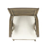Gena Outdoor Dining Chair Set of 2 | Cream Cushions | Gray Acacia Wood