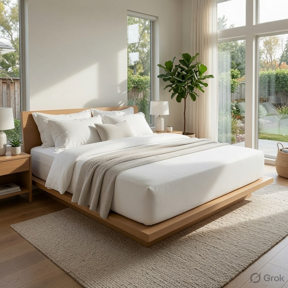 Aysa Queen Size Mattress | Memory Foam | White Polyester Cover | 12"
