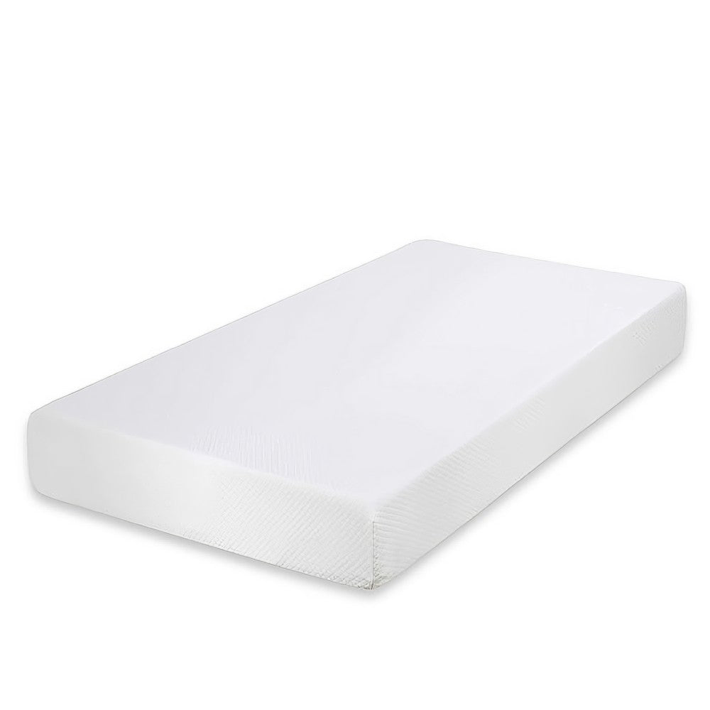 Aysa Twin Size Mattress | Memory Foam | White Polyester Cover | 12"