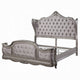 Ari King Bed | Wingback | Taupe Gray Velvet Upholstery | Traditional