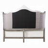 Ari King Bed | Wingback | Taupe Gray Velvet Upholstery | Traditional