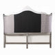Ari King Bed | Wingback | Taupe Gray Velvet Upholstery | Traditional