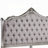 Ari King Bed | Wingback | Taupe Gray Velvet Upholstery | Traditional