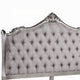 Ari King Bed | Wingback | Taupe Gray Velvet Upholstery | Traditional