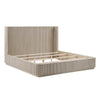 Dery King Bed | Wingback | Vertical Reeds | Plinth Base | Light Oak Brown