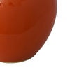 Decorative Ginger Jar with Dome Lid | Orange Glazed Ceramic | 11"