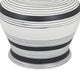 Decorative Ginger Jar with Lid | Black & White Striped Ceramic | 12"