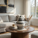 Decorative Ginger Jar with Lid | Black & White Striped Ceramic | 12"