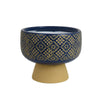 Hea Decorative Planter | Blue Gold Moroccan Pattern Footed Bowl | 9"