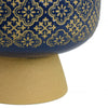 Hea Decorative Planter | Blue Gold Moroccan Pattern Footed Bowl | 9"