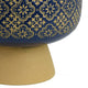 Hea Decorative Planter | Blue Gold Moroccan Pattern Footed Bowl | 9"