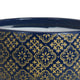 Hea Decorative Planter | Blue Gold Moroccan Pattern Footed Bowl | 9"