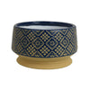 Hea Decorative Planter | Blue Gold Moroccan Pattern Footed Bowl | 10"