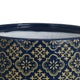 Hea Decorative Planter | Blue Gold Moroccan Pattern Footed Bowl | 10"