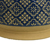 Hea Decorative Planter | Blue Gold Moroccan Pattern Footed Bowl | 10"