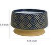 Hea Decorative Planter | Blue Gold Moroccan Pattern Footed Bowl | 10"