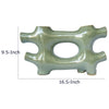 Sculptural Vase Décor | Glazed Abstract Art | 17" Sage Green Ceramic