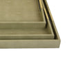 Koi 3pc Nested Serving Tray Set | Faux Shagreen Texture | Sage Green Décor