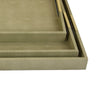 Koi 3pc Nested Serving Tray Set | Faux Shagreen Texture | Sage Green Décor