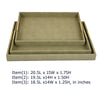 Koi 3pc Nested Serving Tray Set | Faux Shagreen Texture | Sage Green Décor