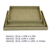 Koi 3pc Nested Serving Tray Set | Faux Shagreen Texture | Sage Green Décor