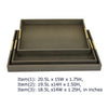 Koi 3pc Nested Serving Tray Set | Faux Shagreen Texture | Bronze Décor