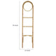 Kinu Decorative Ladder Rack with Round Top | Natural Brown Fiber | 72"