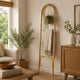 Kinu Decorative Ladder Rack with Round Top | Natural Brown Fiber | 72"