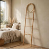 Kinu Decorative Ladder Rack with Round Top | Natural Brown Fiber | 72"