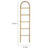 Kinu Decorative Ladder Rack with Arch Top | Natural Brown Wood | 72"