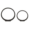 Circular Ring Sculpted Tabletop Décor Set of 2 | Matte Black Metal