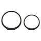 Circular Ring Sculpted Tabletop Décor Set of 2 | Matte Black Metal