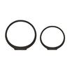 Circular Ring Sculpted Tabletop Décor Set of 2 | Matte Black Metal