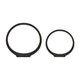 Circular Ring Sculpted Tabletop Décor Set of 2 | Matte Black Metal