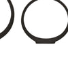 Circular Ring Sculpted Tabletop Décor Set of 2 | Matte Black Metal