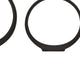 Circular Ring Sculpted Tabletop Décor Set of 2 | Matte Black Metal