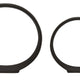 Circular Ring Sculpted Tabletop Décor Set of 2 | Matte Black Metal