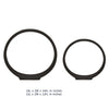 Circular Ring Sculpted Tabletop Décor Set of 2 | Matte Black Metal