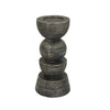 Tabletop Pillar Décor | Stacked Totem Style | Brown Resin | 13"