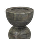 Tabletop Pillar Décor | Stacked Totem Style | Brown Resin | 13"