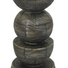 Tabletop Pillar Décor | Stacked Totem Style | Brown Resin | 13"