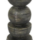 Tabletop Pillar Décor | Stacked Totem Style | Brown Resin | 13"