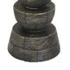 Tabletop Pillar Décor | Stacked Totem Style | Brown Resin | 13"