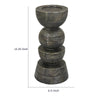 Tabletop Pillar Décor | Stacked Totem Style | Brown Resin | 13"