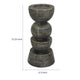 Tabletop Pillar Décor | Stacked Totem Style | Brown Resin | 13"