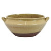 Decorative Serving Bowl | 2 Tone Rustic Brown Glazed Ceramic | 11"