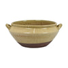 Decorative Serving Bowl | 2 Tone Rustic Brown Glazed Ceramic | 11"