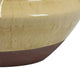 Decorative Serving Bowl | 2 Tone Rustic Brown Glazed Ceramic | 11"